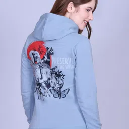 The Roadster Lifestyle Co. Women Printed Long Sleeves Hoodie-picture-30