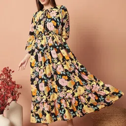 Raiyani Enterprise Women Floral Printed Fit & Flare Dress-image-19
