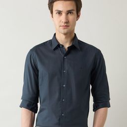 Arrow New York Men Slim Fit Textured Spread Collar Cotton Formal Shirt-picture-27
