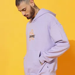 GRIFFEL Men Printed Hooded Pullover Sweatshirt image 4