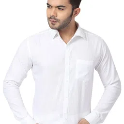 VFG Men Solid Spread Collar Cotton Formal Shirt-picture-29