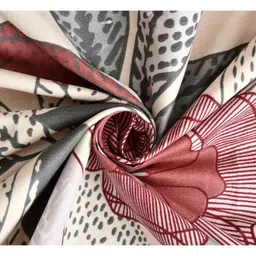 florida Cream Floral 144 TC Cotton King Sized Bedsheet Bedsheet 2 Pillow Prime Collection image 4