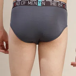 DISPENSER Pack Of 2 Mid-Rise Stretchable Basic Briefs PACK OF 2-RE-S4-BRIEF-BLACK-GREY-M image 4