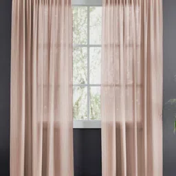 haus & kinder Signature Desert Blush Pink Pack of 2 Jacquard Sheer Door Curtains-picture-24