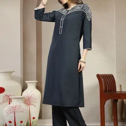 Nayam By Lakshita Women Regular Kurta with Palazzos image 5