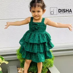DISHA CREATIONZ Ruffled A-Line Dress-image-29