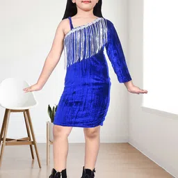 AGNIV Girls Embellished Velvet Sheath Dress-picture-13