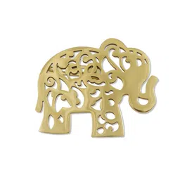 ADORN Stainless Steel Elephant Shaped Minimal Brooch image 2