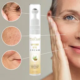 white leaf Under Eye Cream|To reduce Dark Circles, Puffiness |With Massage Roller|15 ml-picture-43