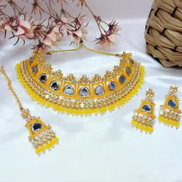 VATSALYA Creation Women Jewellery Set With Maang Tika-image-76