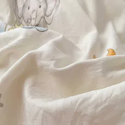 JC HOME Blue & White Cartoon Characters Polycotton 3 Piece Double King Regular Bedding Set image 2