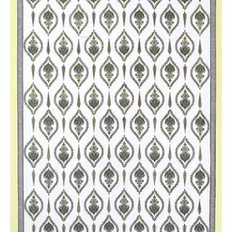 JAIPUR FABRIC White Ethnic Motifs King Bedsheet with 2 Pillow Covers image 2