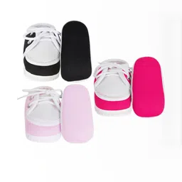 NESKA MODA 0 To 12 Months Baby Boys & Baby Girls Set of 3 Pair Combo Soft Cotton Lace Booties image 2