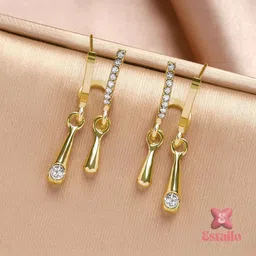 Estailo fashion Geometric Drop Earrings image 2