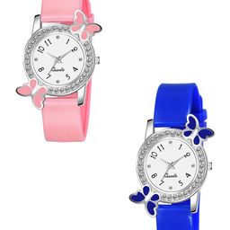 CSAMON CSAMON Women Pack Of 2 Embellished Dial & Straps Analogue Watch BF Blue Pink_F-picture-42