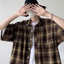 StyleCast x Revolte Men Boxy Fit Buffalo Checked Spread Collar Casual Shirt-picture-41