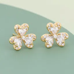 Kushal's Fashion Jewellery Gold-Plated Zircon Studded Party Classic Studs Earrings-picture-34