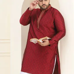 SOJANYA PLUS Men Geometric Kurta-picture-20