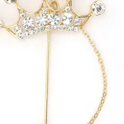 ELLIS Men Artificial Stones Studded Statement Lapel Pin Brooch image 5