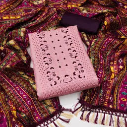 Maroosh Floral Embroidered Sequinned Unstitched Dress Material-picture-26