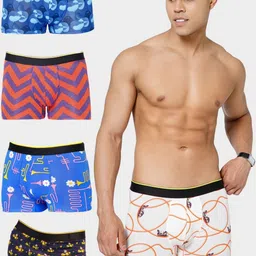 Bummer Pack Of 5 Printed Mid-Rise Long Trunks-picture-10