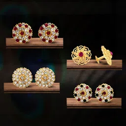 VIVASTRI Women Gold-Plated Alloy Earrings-picture-40