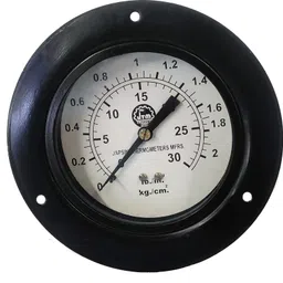 Dial Pressure Gauge 0-30 PSI, MS Body Dia 100 MM, Back Connection Brass 3/8" BSP Ring Gauge-image-53