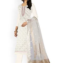 Maroosh Geometric Embellished Beads and Stones Unstitched Dress Material image 5