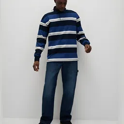 Marks & Spencer Men Striped High Neck Pockets T-shirt-picture-36