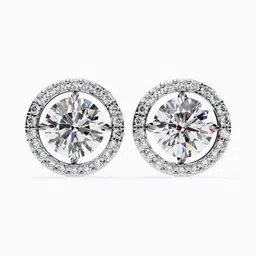 VALANOVA BIS Hallmark 18K White Gold Diamond Studded Earrings 1.8gm-image-65