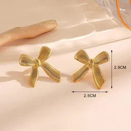 Designs & You Stainless Steel Gold-Plated Geometric Studs image 5