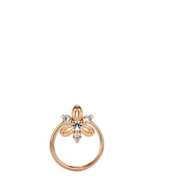 VALANOVA Women 14K Rose Gold & Certified Lab Grown Nosepin 0.04cts Diamond 0.22gm-image-40