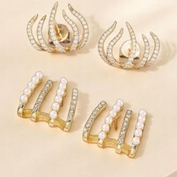 VAGHBHATT Gold-Plated Alloy Artificial Beads Classic Studs-picture-37