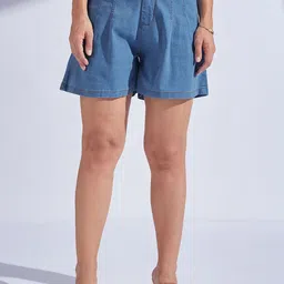 Miss Chase Women High-Rise Denim Shorts-image-18