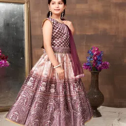 BAESD Girls Printed Ready to Wear Lehenga & Blouse With Dupatta image 3