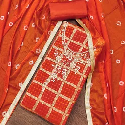 KIMISHA Ethnic Motifs Woven design Unstitched Dress Material-image-26