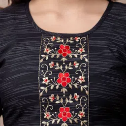 AUZAAI COLLECTION Pack Of 2 Ethnic Motifs Embroidered Thread Work Pure Cotton Kurtas image 5