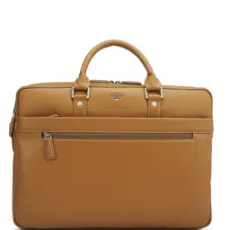 Da Milano Men Textured Leather Laptop Bag-image-17