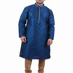 SAIF CHIKAN HANDICRFT Men Mandarin Collar Long Sleeves Straight Kurta With Pyjamas-picture-26