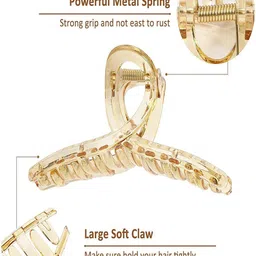 ANNA CREATIONS Women 6 Pcs Hair Claw Clip Long Clutches image 3