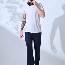 Mast & Harbour Men Side Stripes Training or Gym Regular Fit Cotton Track Pants-picture-23