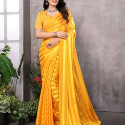 Moda Rapido Striped Saree With Unstitched Blouse Piece-picture-26