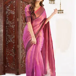 Bengal S Zari Tissue Taant Saree image 3