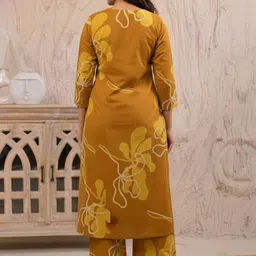 rf clothes Women Floral Printed Regular Thread Work Kurta with Palazzos image 2