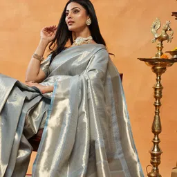 kasee Woven Design Zari Banarasi Saree image 4