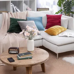 Khooti Gold-Toned Self Design Breathable Velvet Rectangle Cushion Cover 12 x 24 Inch image 2