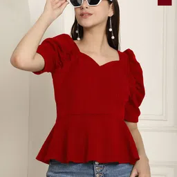 Tromko Pack Of 2 Solid Sweetheart Neck Top-picture-38