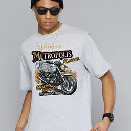 R.Code by The Roadster Lifestyle Co. Men Graphic Printed Cotton Relaxed Fit T-shirt-image-92