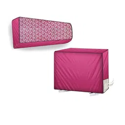 The Furnishing Tree Split AC Cover Set of Indoor and Outdoor Unit Used for 1 Ton LG PS-Q12YNXE1 Pac-picture-35