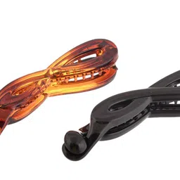 Silvermerc Designs Women Set Of 2 Embellished Banana Clip image 5